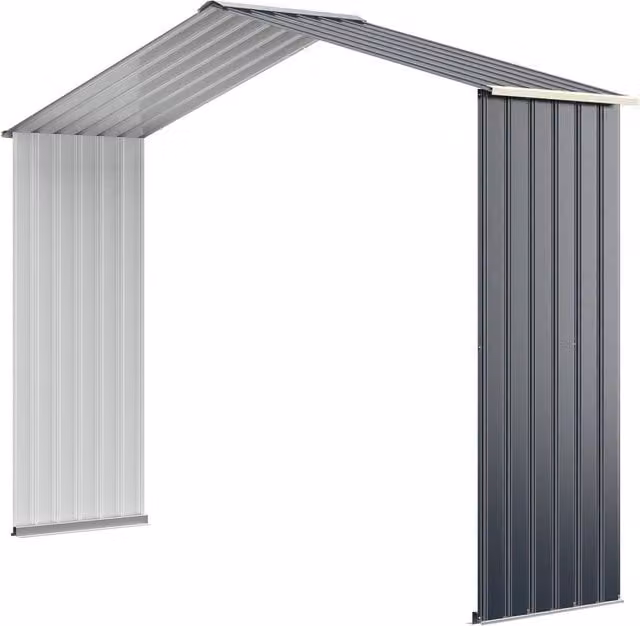 Costway Outdoor Storage Shed Extension Kit in Grey for 203 cm Shed Width – 1