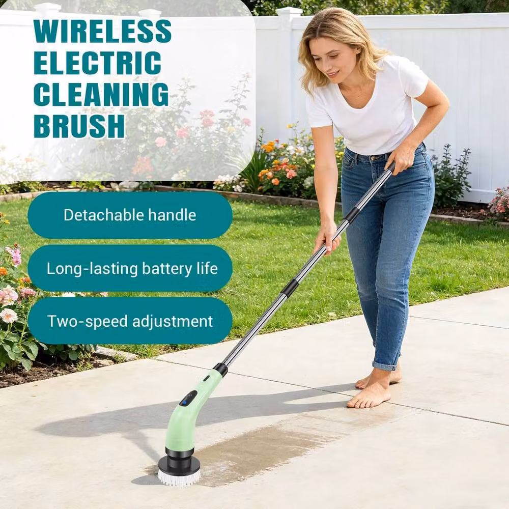 PAWNORA 7 Head Pro Cordless Spin Scrubber in Green – 4
