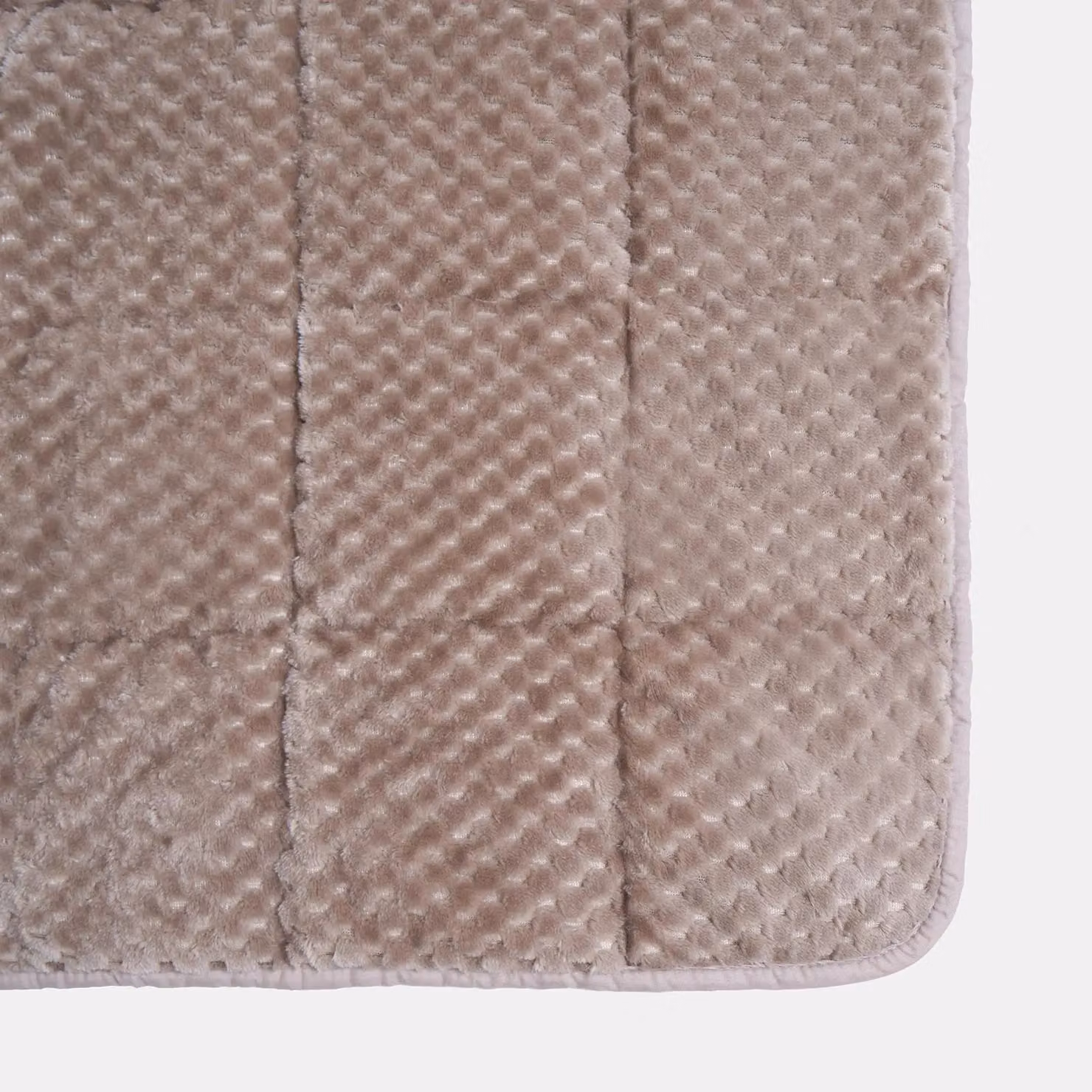 OHS Waffle Fleece Soft Warm Weighted Blanket, 8kg, Beige, W: 150 cm, D: 200 cm – 2