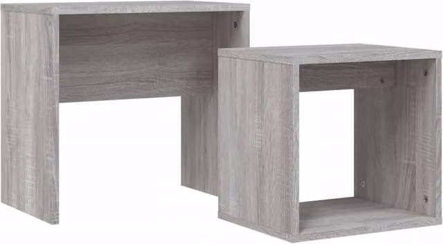 Berkfield Home Nesting Coffee Tables, 2 Piece Set in Grey Sonoma Engineered Wood – 1