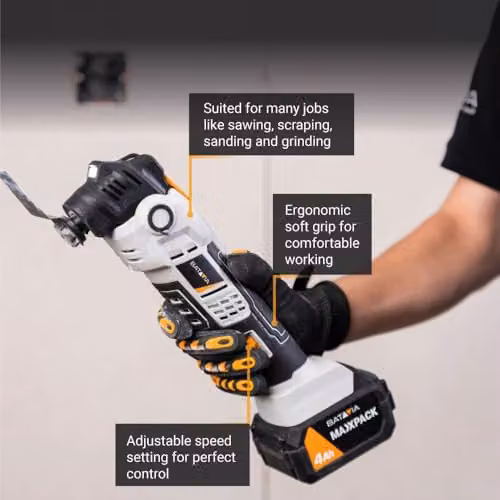 Batavia Maxxpack 18V Cordless Anti-Vibration Multitool – 5