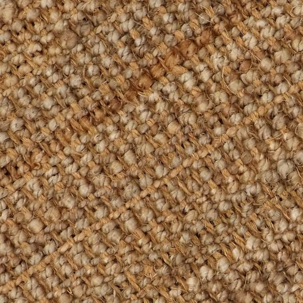 JVL Moris Hand Spun Boucle Coir and Jute Doormat, Black, W: 40 cm, D: 70 cm