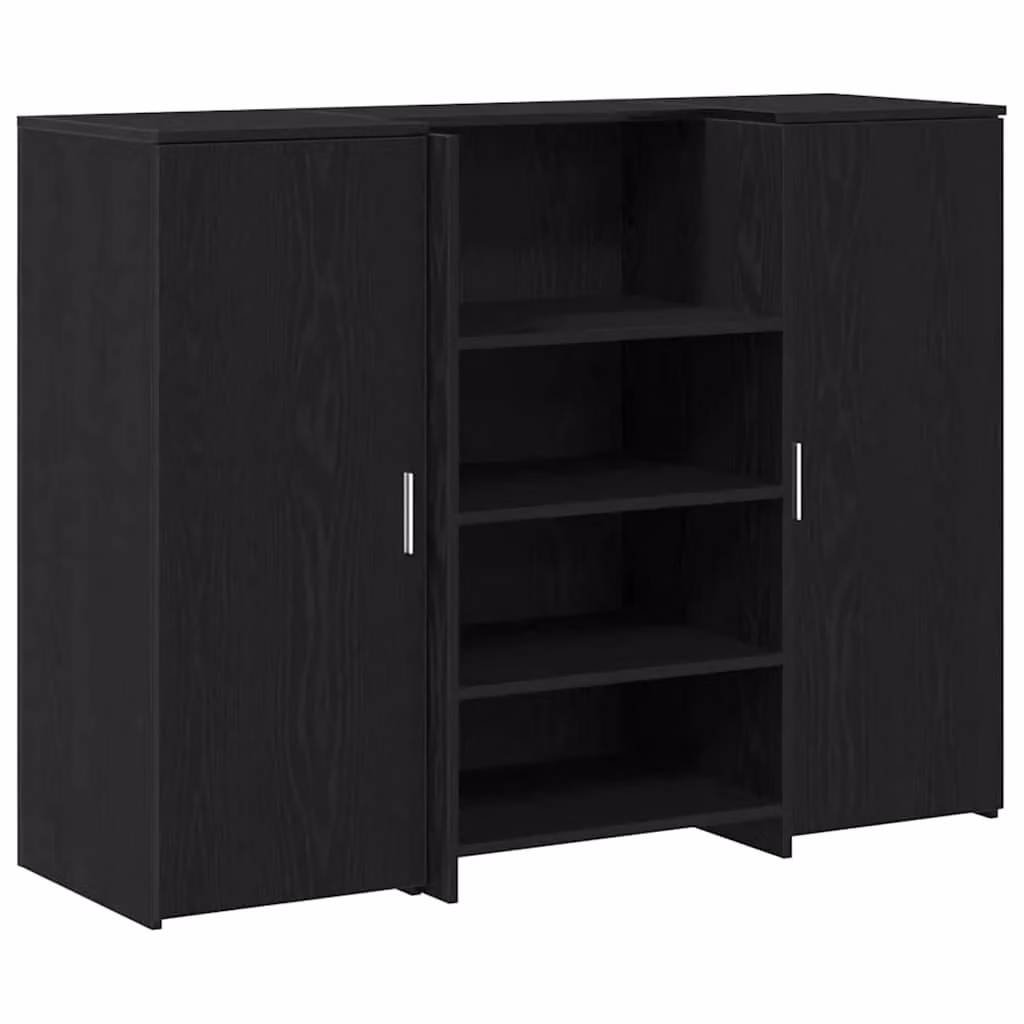Berkfield Home Black Oak Reception Desk, W/D/H: 135 x 50 x 103.5 cm – 2