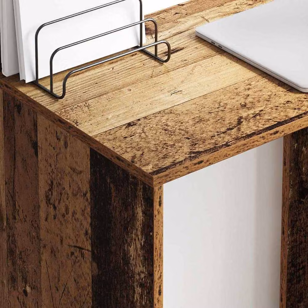 Berkfield Home Brown Reclaimed Solid Wood Writing Desk – 4