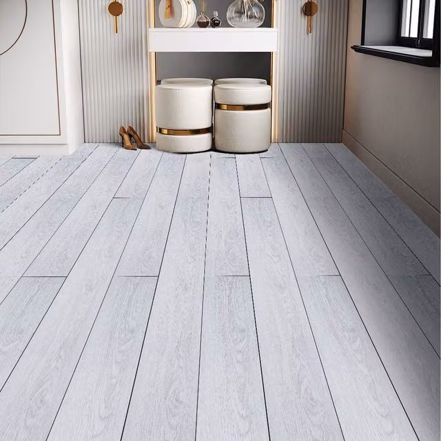 Livingandhome Grey Wood Look Rigid SPC Vinyl Plank Flooring