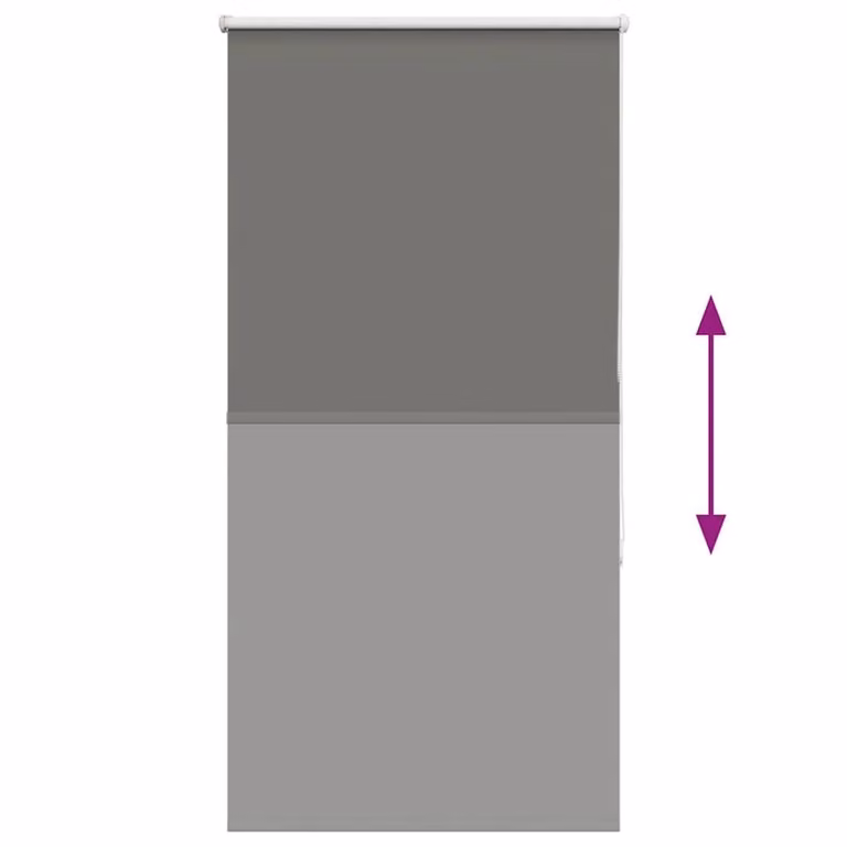 Berkfield Home Grey Blackout Roller Blind, Thermal Insulating Polyester, W: 85 cm, H: 130 cm