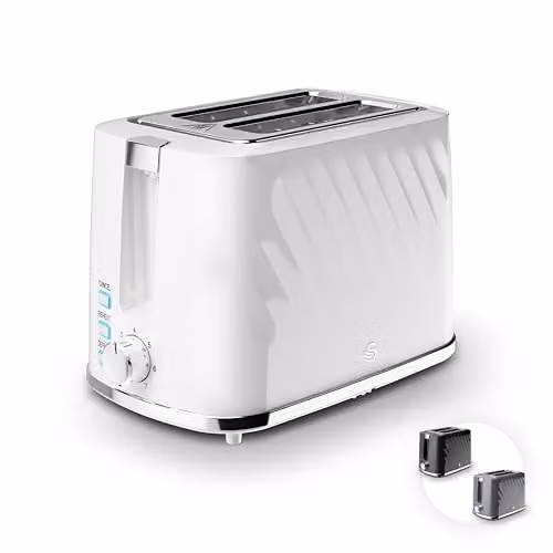 Swan Windsor 2 Slice Toaster, White, 900W – 1