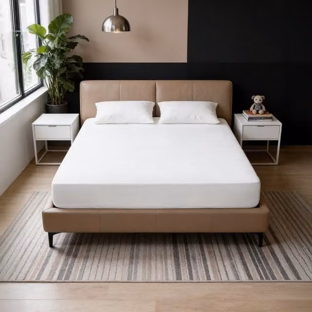 Livingandhome White Waterproof Fully Zip Mattress Encasement Protector, W/D/H: 90 x 190 cm