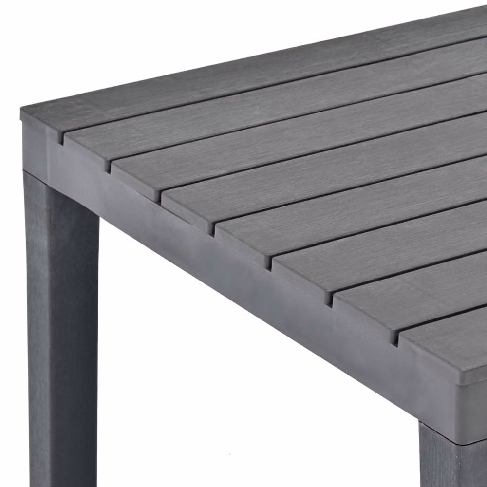 Berkfield Home Anthracite Garden Table in Black, W/D/H: 78 x 78 x 72 cm – 3