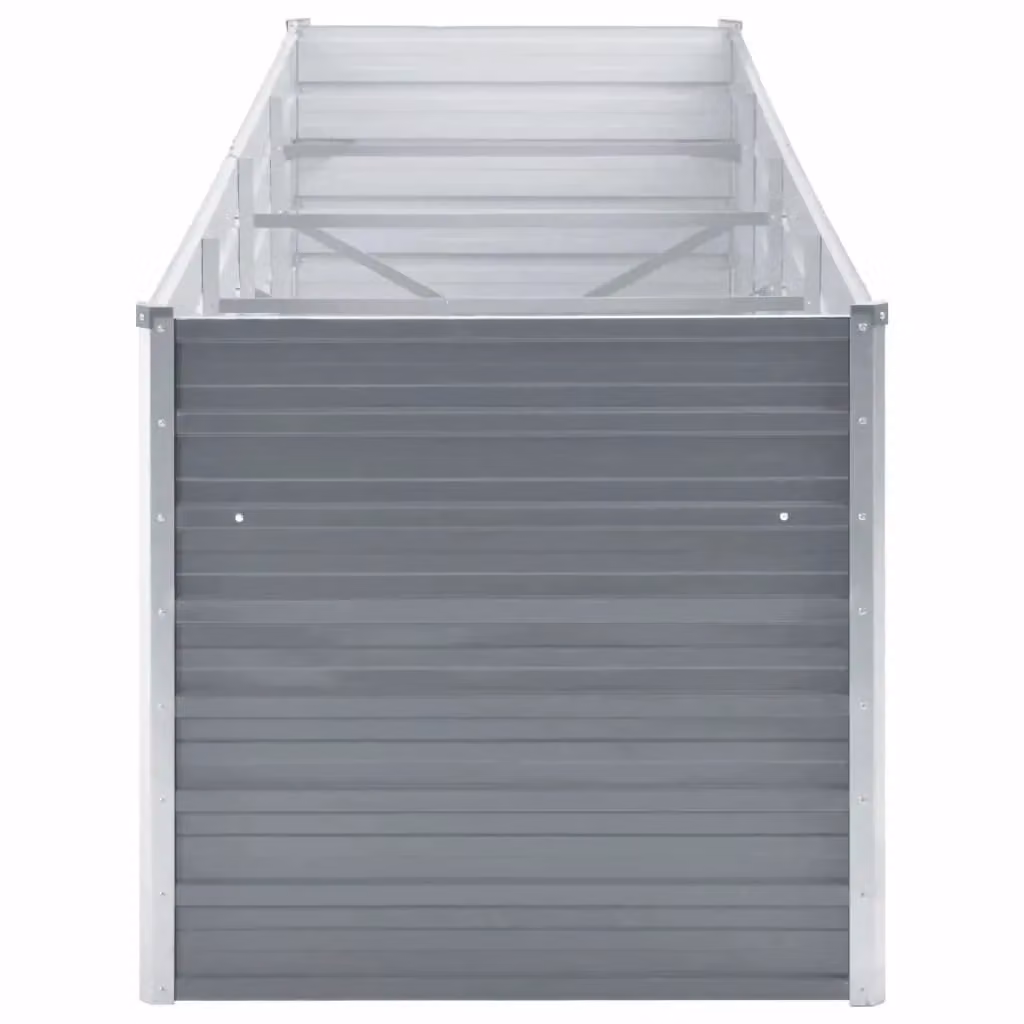 Berkfield Home Garden Galvanised Steel Raised Bed in Grey, W/D/H: 320 x 80 x 77 cm – 3