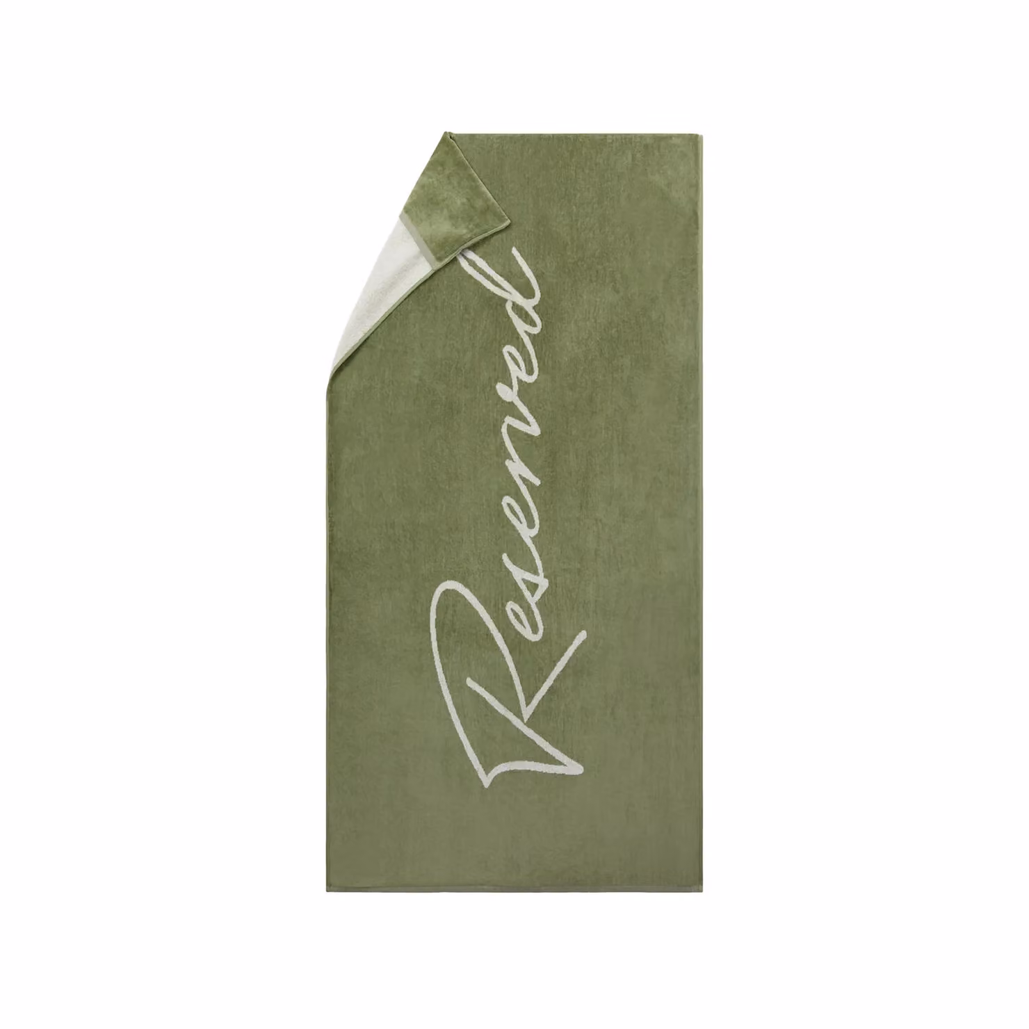 Vinga Lounge Velour Beach Towel in Green, 160 x 80 cm – 2