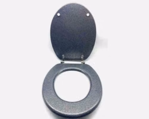 Spot on dealz Oval MDF Toilet Seat with Silver Glitter Coating