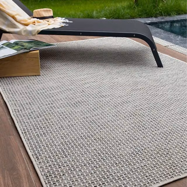 THE RUGS Magic Plain Weatherproof Indoor Outdoor Rug in Cream, W/D: 80 x 150 cm