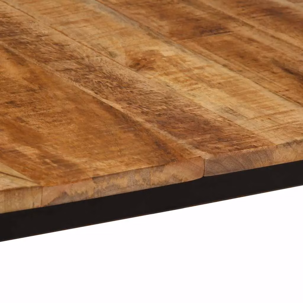 Berkfield Home Rectangular Dining Table in Brown Solid Rough Mango Wood, W/D/H: 160 x 80 x 75 cm – 5