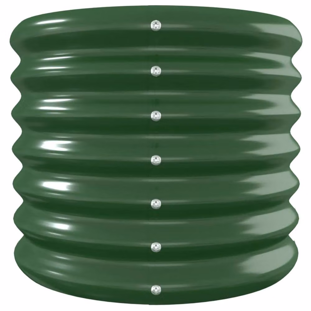 Berkfield Home Garden Raised Bed in Green Powder-coated Steel, W: 260 cm, D: 40 cm, H: 36 cm – 4