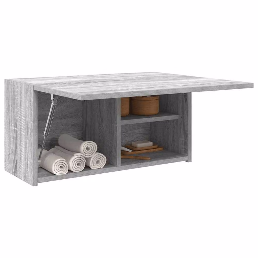 Berkfield Home Grey Sonoma Wall Mounted Bathroom Cabinet W/D/H: 60 x 25 x 30 cm – 2