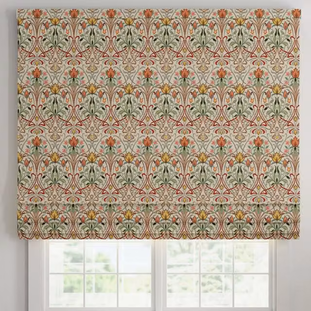 ANTE DECOR Alexandra Woven Jacquard Made To Measure Roman Blind in Terracotta