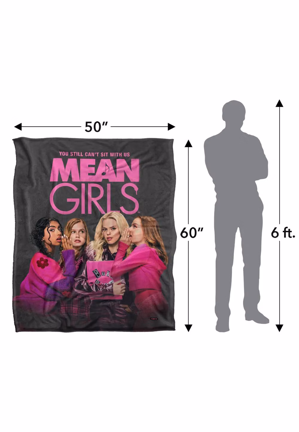 LOGOVISION Mean Girls (2024) Musical Poster Super Soft Fleece Throw Blanket, Multicolour, W/D/H: 152 x 127 x 1 cm – 6