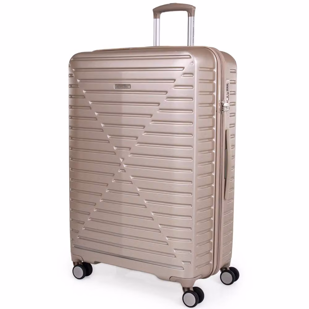 London Fog Cavendish 3-Piece Hard Shell Suitcase Set with 4 Dual Wheels in Metallic Gold – 2