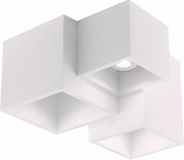 Foster White Paintable Plaster Ceiling Lamp with GU10 Socket