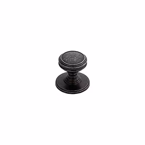 Loops 4 Pack Ringed Tiered Cupboard Door Knob in Pewter