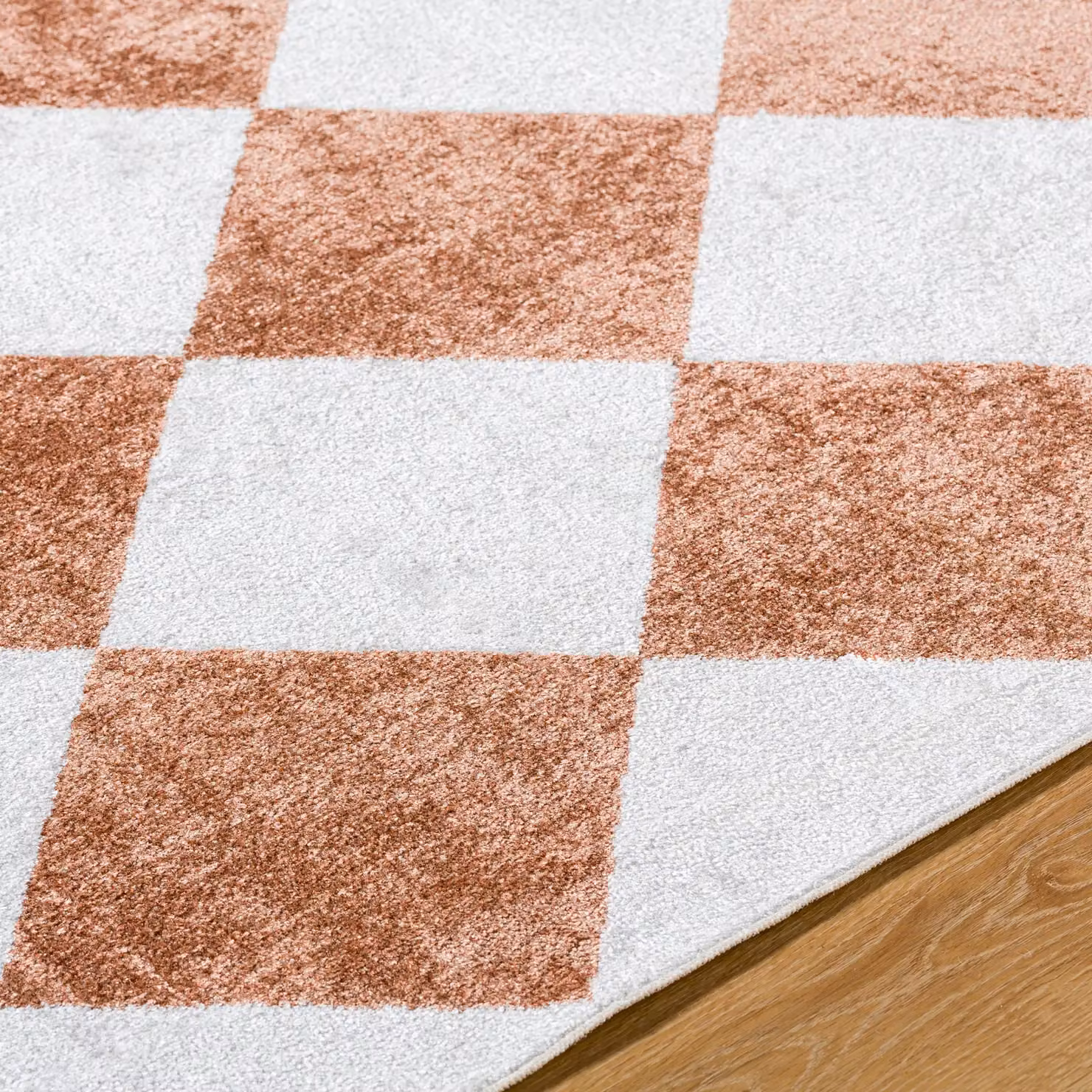 Livabliss Lilian Washable Geometric Diamond Pattern Living Room Rug in Terracotta, W: 160 cm, D: 215 cm – 3