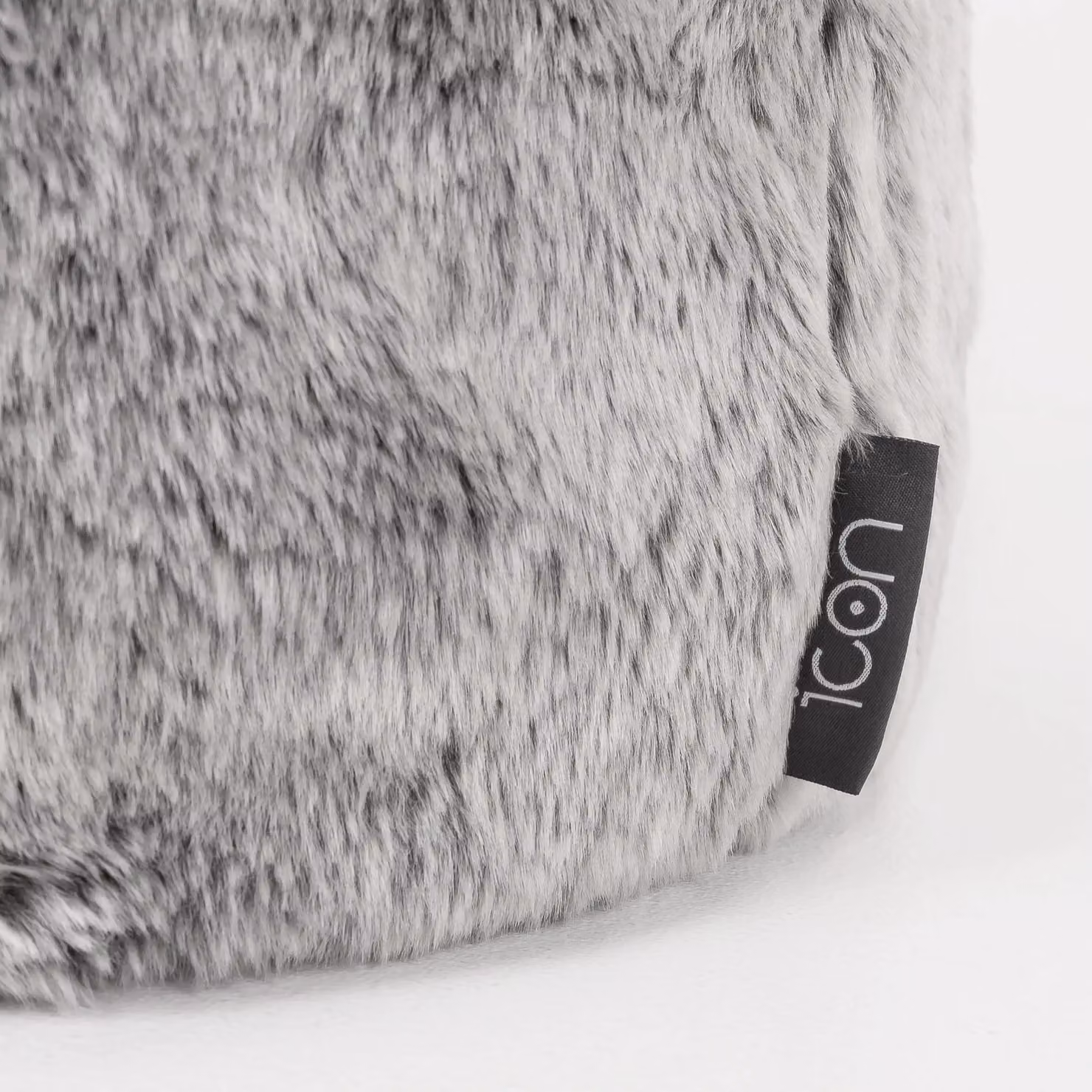 ICON Kingston Classic Faux Fur Kids Bean Bag Chair in Grey with Filling Included – 5