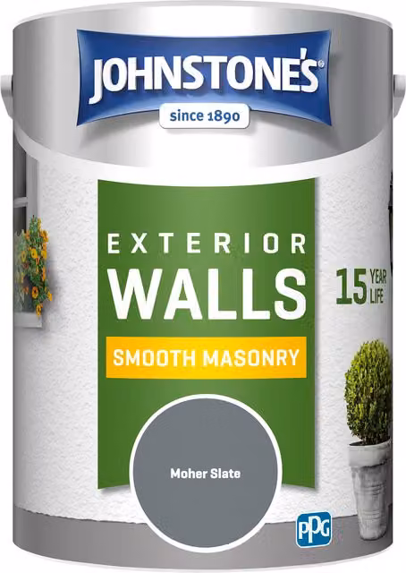 Johnstone's Smooth Masonry Paint in Grey, 5l