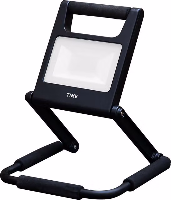 TIMELED 20W LED Rechargeable Portable Folding Flood Light, Black