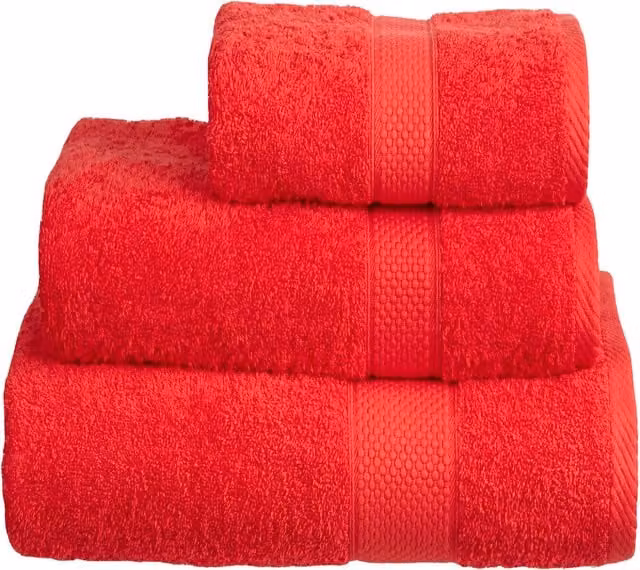 Linens Limited Red Turkish Cotton Bath Towel, 130 cm, 500 g