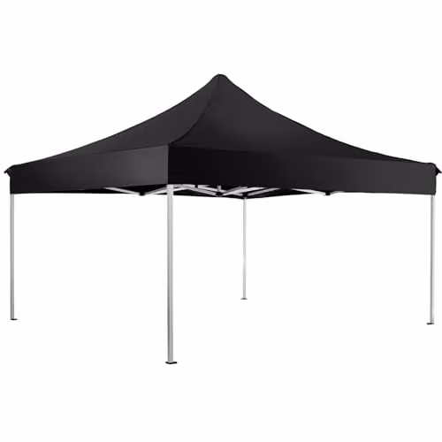 tectake Gazebo with Aluminium Frame and Sidewalls with Windows, Black, W: 300 cm, D: 300 cm, H: 280 cm – 2