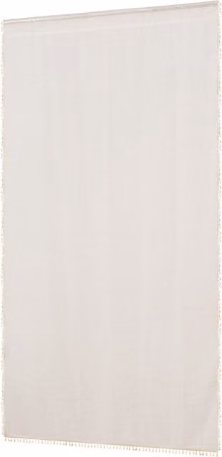 Livingandhome Semi Sheer Boho Fabric Curtain Panel in Beige, Width: 241 cm