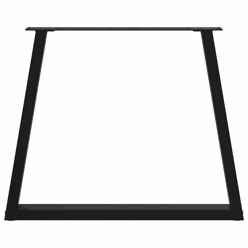 Berkfield Home Modern V-Shape Dining Table Legs, 3 Piece Black Steel Set, H: 70-72 cm – 3