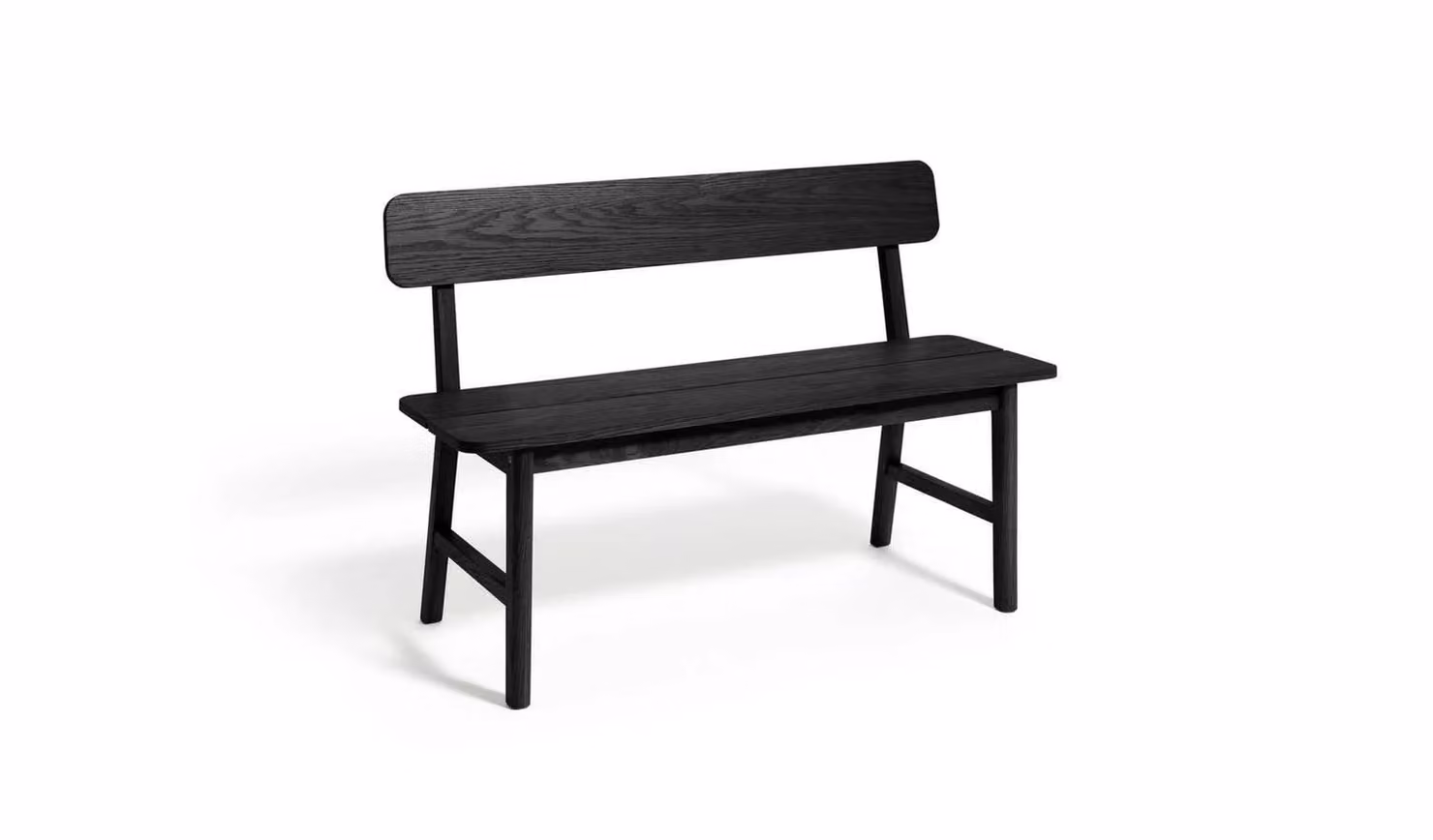 Nel Wood Veneer Dining Bench in Black