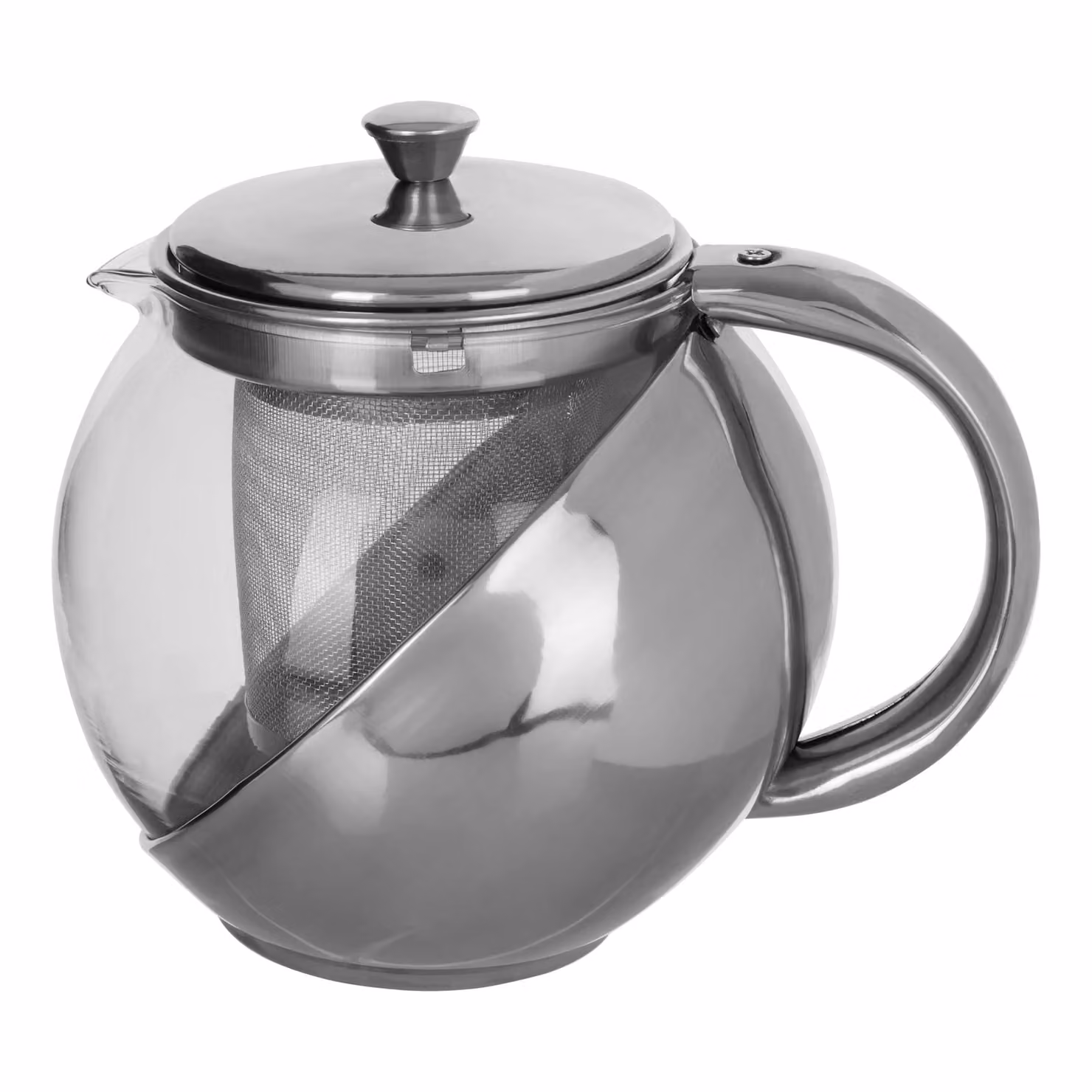 Orsina Glass Teapot with Infuser, Gold Finish and Grey Stainless Steel, 600 ml – 3