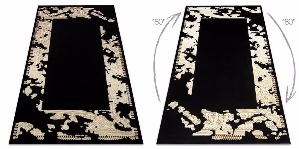 RugsX Allure Geometric Modern Rug in Black, W: 120 cm x L: 170 cm – 3