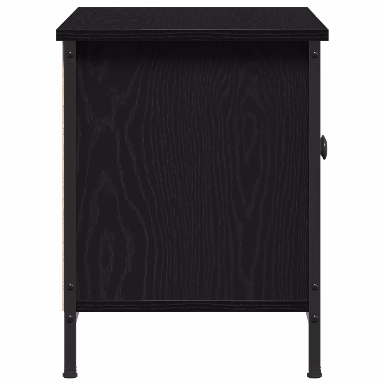 Berkfield Home Black Oak TV Stand in Black, W/D/H: 102 x 35 x 45 cm – 4