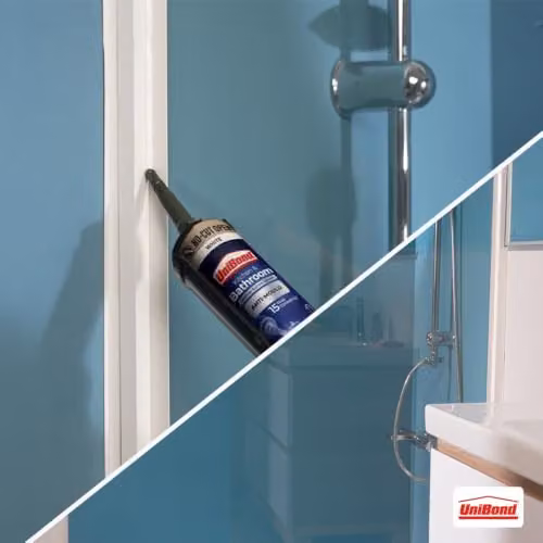 Unibond Mould-Resistant White Silicone Kitchen and Bathroom Sealant, 280 ml – 6