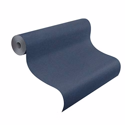 Rasch Denzo Linen Effect Non-Woven Wallpaper in Blue – 2