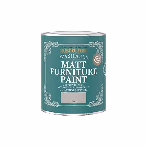 Rust-Oleum Matt Grey Water-Based Furniture and Skirting Board Paint, 750ml – 2