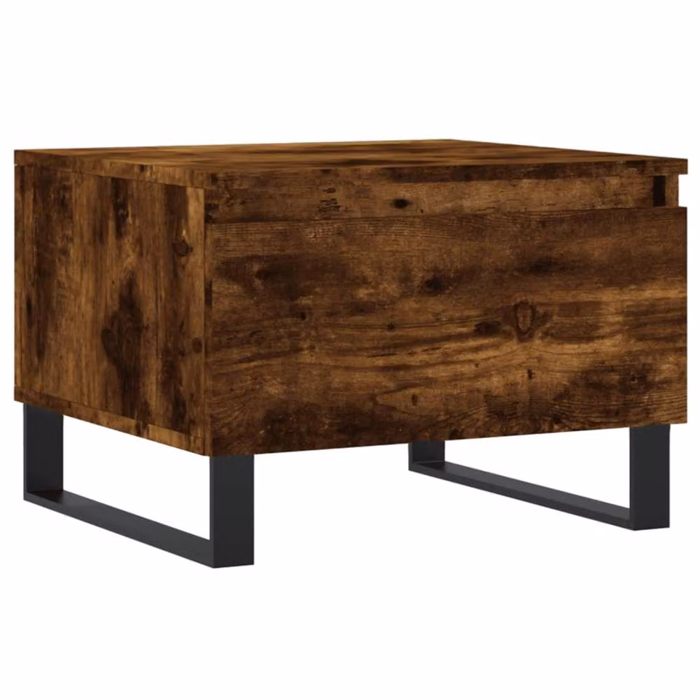 Berkfield Home Set of 2 Nested Coffee Tables in Smoked Oak Brown, W/D/H: 50 x 46 x 35 cm – 3