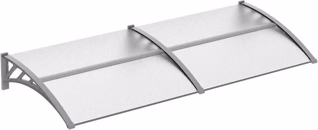 Rolipo Clear Front Door Canopy Awning Rain Shelter, W: 196 cm, D: 75 cm – 1