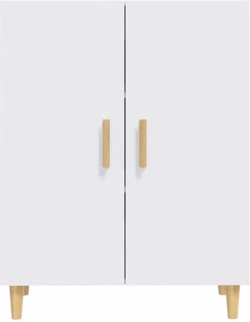Berkfield Home White Matt Sideboard in Engineered Wood W/D/H: 70 x 34 x 90 cm
