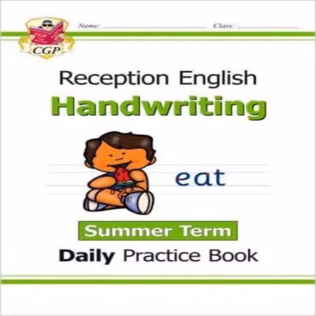 CGP Books Reception Handwriting Daily Practice Book Summer Term Multicolour Paperback