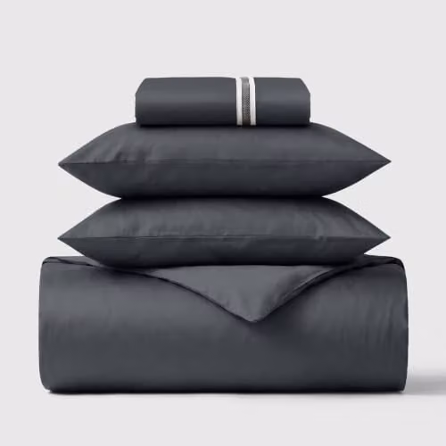 Bedable 460 Thread Count 100% Cotton Sateen Bedding Set in Grey, King Size (180 x 200 cm) – 1