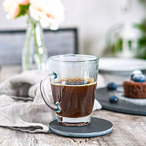 LAV Vega Glass Coffee Mugs, Set of 12, Transparent, 300ml – 2