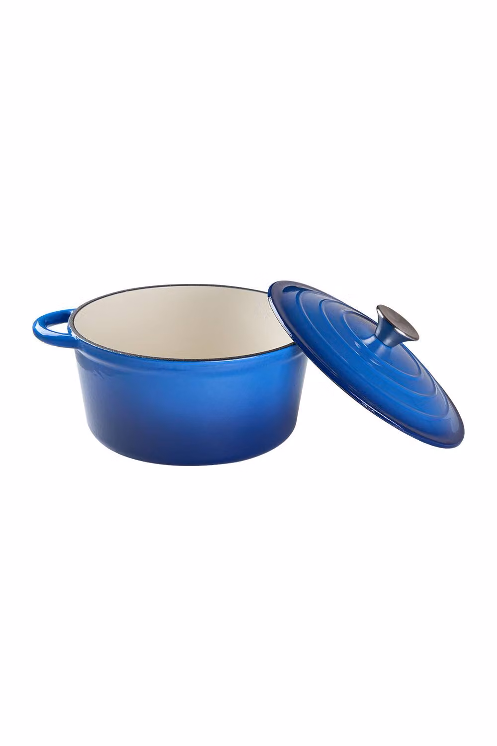 Garden Sanctuary 6L Enamelled Cast Iron Dutch Oven Casserole Pot with Lid in Blue – 2