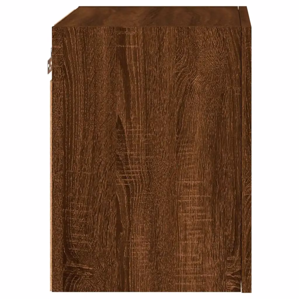Berkfield Home Set of 2 Modern Brown Oak TV Wall Cabinets, W/D/H: 40.5 x 30 x 40 cm – 6