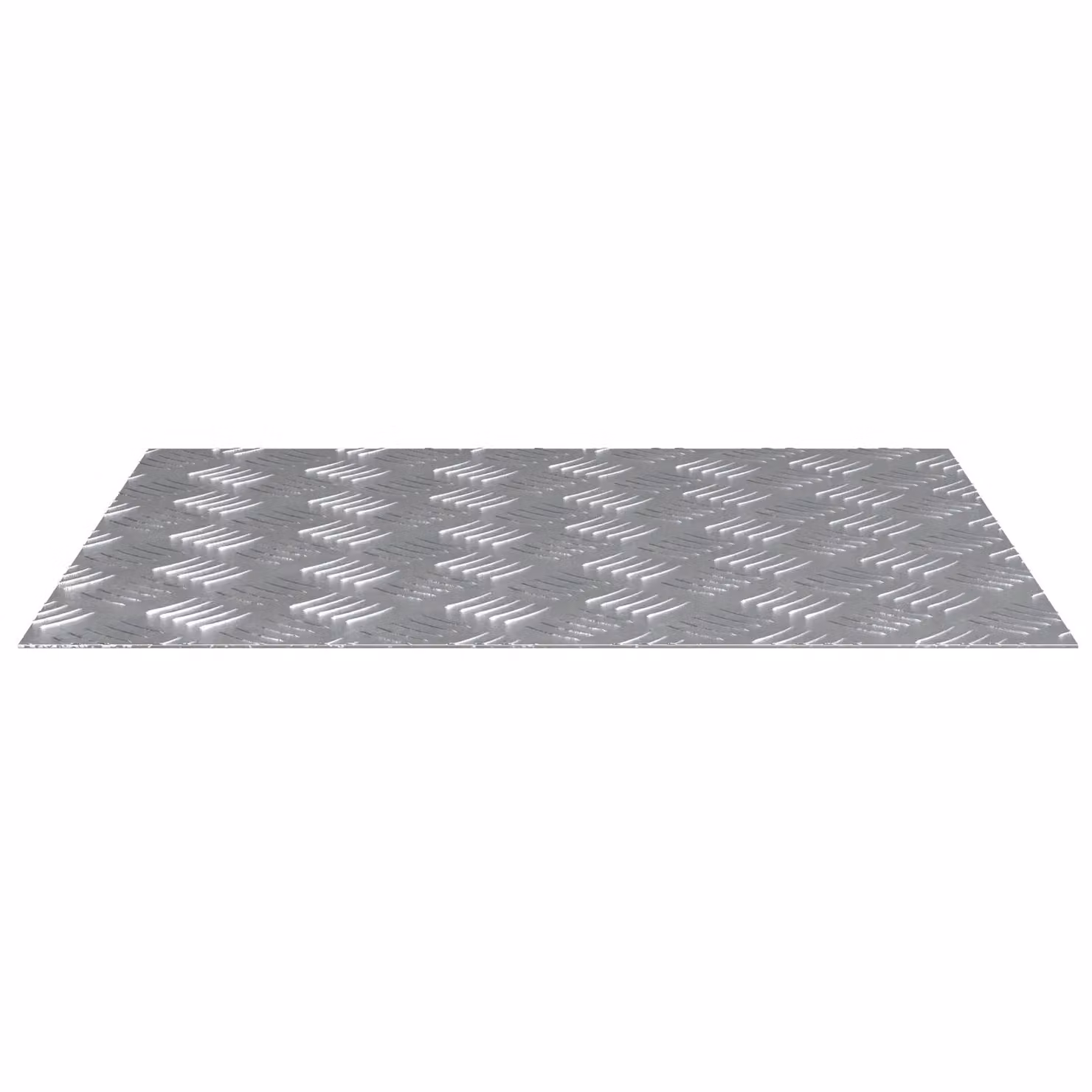 Berkfield Home Anti-Slip Aluminium Checker Plate Sheets, 4 Pieces, Silver, W: 60 cm, D: 50 cm – 2