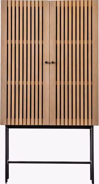 Perch & Parrow Groover Drinks Cabinet in Brown Oak Wood